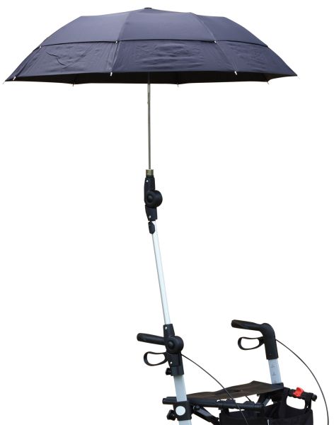 Rehasense Regenschirm inkl. Standardhalter für Rollator, schwarz
