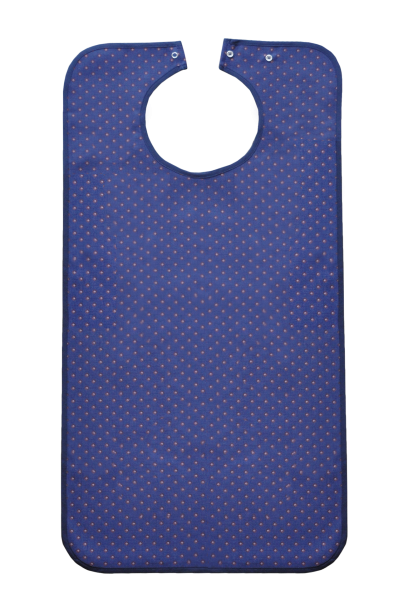 Suprima Ess-Schürze Polyester mit Druckknopfverschluss, blau gemustert