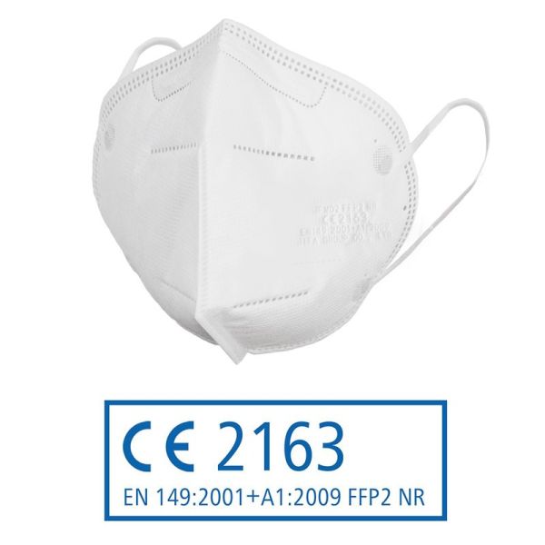 FFP2 Atemschutzmaske zertifiziert, gefaltet